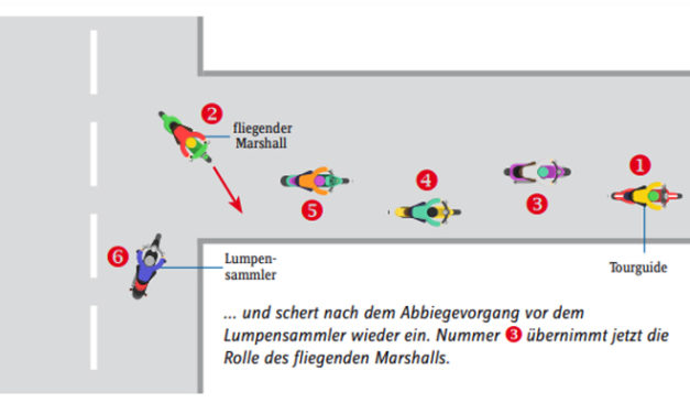 Gruppenfahren mit dem fliegenden Marshall